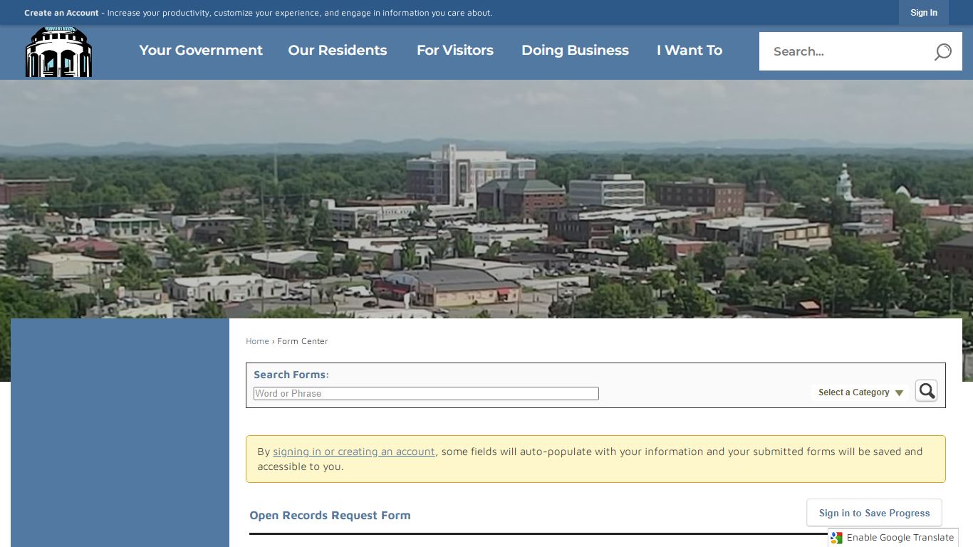Form Center • Murfreesboro, TN • CivicEngage